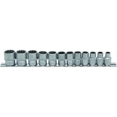 Galvučių rinkinys 3/8", 12-kampės, 8 - 19 mm, 12 vnt.