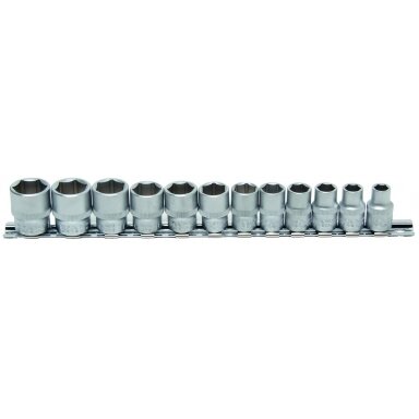 Galvučių rinkinys 3/8", 6-kampės, 8 - 19 mm, 12 vnt.