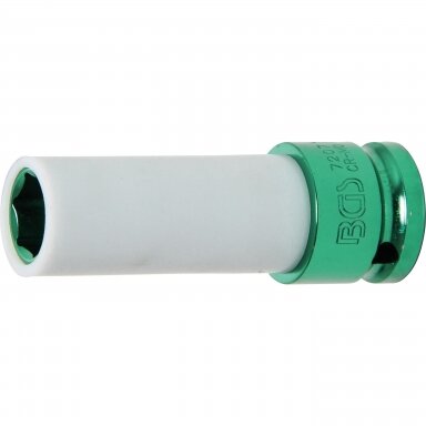 Galvutė ilga plonasienė smūginė su plast. apsauga 1/2", 15 mm