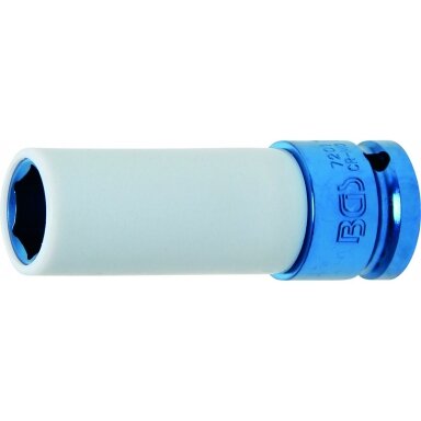 Galvutė ilga plonasienė smūginė su plast. apsauga 1/2", 17mm.