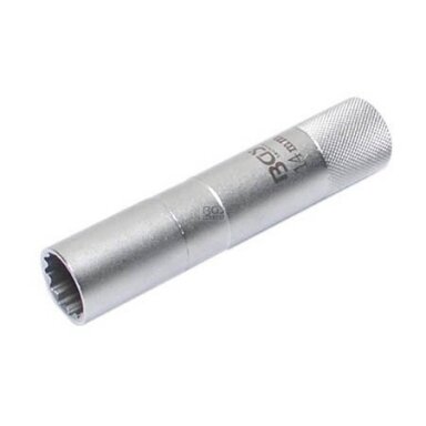 Galvutė žvakėms, 14 mm 3/8", 90 mm ilgio, magnetinė, dvylikakampė Galvutė žvakėms, 14 mm 3/8", 90 mm ilgio, magnetinė, dvylikakampė