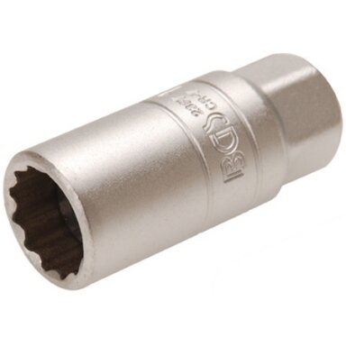 Galvutė žvakėms su guma dvylikakampė 1/2", 18 mm Galvutė žvakėms su guma dvylikakampė 1/2", 18 mm