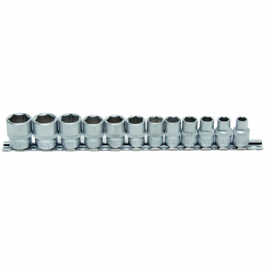 Galvučių rinkinys 3/8", 6-kampės, 8 - 19 mm, 12 vnt. Galvučių rinkinys 3/8", 6-kampės, 8 - 19 mm, 12 vnt.