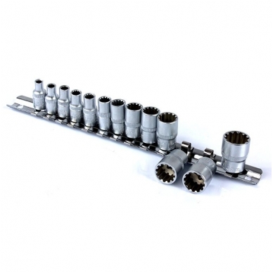 Galvučių rinkinys Daugiafunkcinės 6.3 mm (1/4") 13 vnt. Galvučių rinkinys Daugiafunkcinės 6.3 mm (1/4") 13 vnt.
