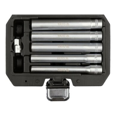 Galvučių rinkinys, labai ilgos, 10 mm (3/8") SW 8 - 14 mm. Galvučių rinkinys, labai ilgos, 10 mm (3/8") SW 8 - 14 mm.