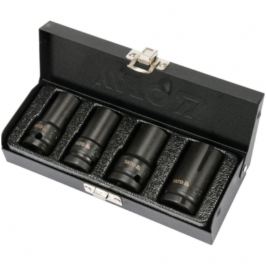 Galvučių rinkinys sugadintiems varžtams1/2"- 17, 18.5, 21.5 ir 26 mm 1 Galvučių rinkinys sugadintiems varžtams1/2"- 17, 18.5, 21.5 ir 26 mm 1