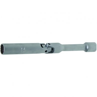 Galvutė ilga šarnyrinė žvakėms 14 mm, 3/8", 12-kampė 180 mm ilgio Galvutė ilga šarnyrinė žvakėms 14 mm, 3/8", 12-kampė 180 mm ilgio