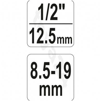 Galvutė smeigėms išsukti 8.5-19mm. 2 Galvutė smeigėms išsukti 8.5-19mm. 2