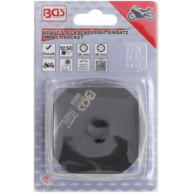 Galvutė smūginė 6/12 kampų Ducati ratų tvirtinimui 1/2" 30/55mm. 2 Galvutė smūginė 6/12 kampų Ducati ratų tvirtinimui 1/2" 30/55mm. 2