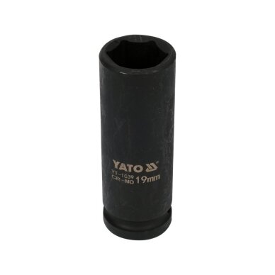 Galvutė smūginė šešiakampė ilga 12,5 mm (1/2") 19 mm. 2 Galvutė smūginė šešiakampė ilga 12,5 mm (1/2") 19 mm. 2