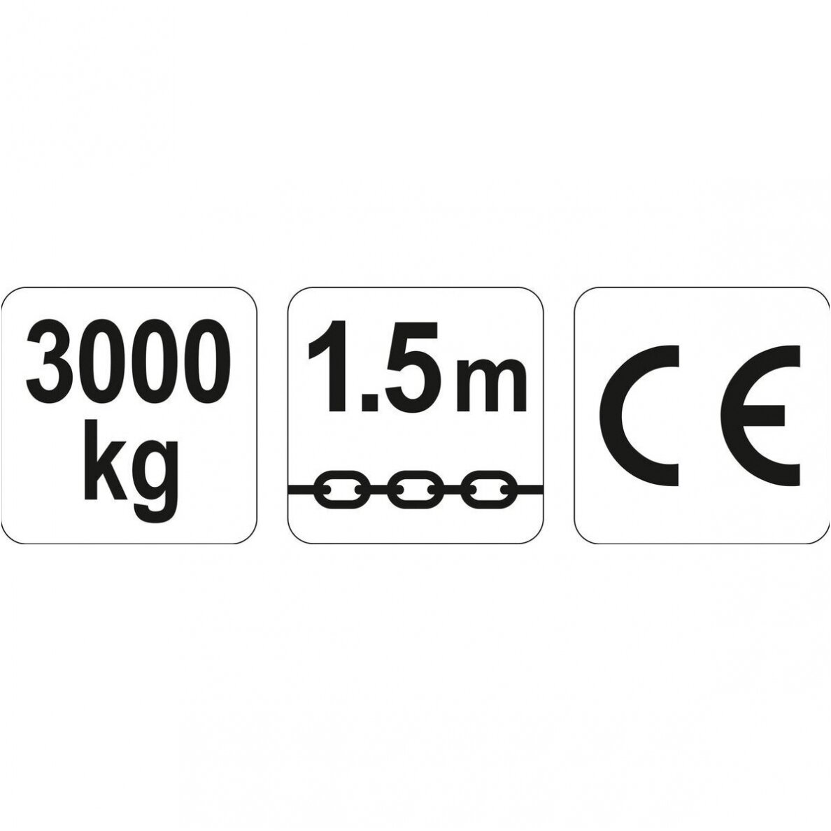 Grandininė gervė su svertu 1,5m. 3T 2 Grandininė gervė su svertu 1,5m. 3T 2