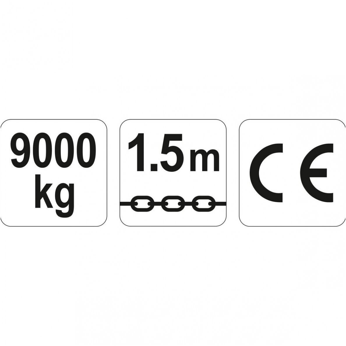 Grandininė gervė su svertu 1.5m. 9T 2 Grandininė gervė su svertu 1.5m. 9T 2