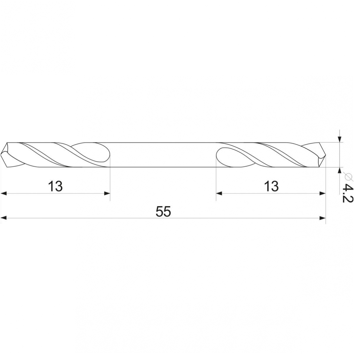 Grąžtas metalui HSS dvipusis - 4,2mm. 1 Grąžtas metalui HSS dvipusis - 4,2mm. 1