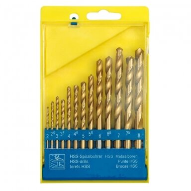 Grąžtai metalui, 2.0-8.0mm. 13vnt.