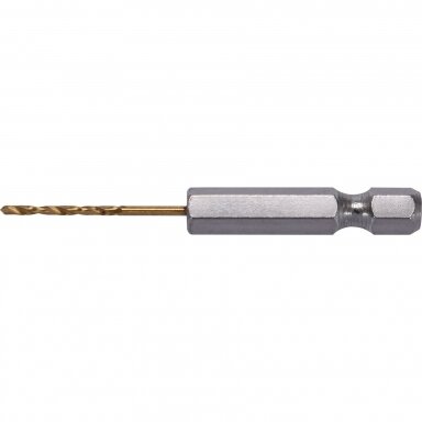 Grąžtas metalui su Hex 6.3 mm (1/4") galu HSS-TiN, 1,5 mm Grąžtas metalui su Hex 6.3 mm (1/4") galu HSS-TiN, 1,5 mm