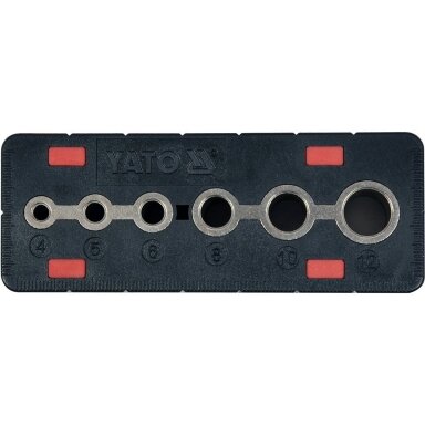 Grąžto gidas, šablonas su rankena 4, 5, 6, 8, 10 ir 12mm.