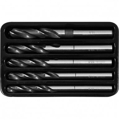 Grąžtų metalui rinkinys 10,11,12,13,15mm. 5vnt. Grąžtų metalui rinkinys 10,11,12,13,15mm. 5vnt.