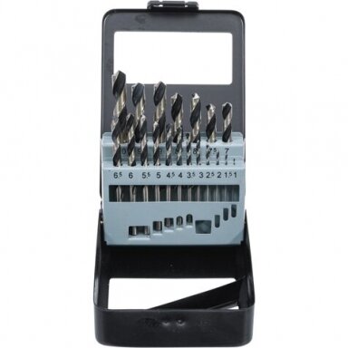 Grąžtų metalui rinkinys 19vnt. HSS, 1-10mm. Grąžtų metalui rinkinys 19vnt. HSS, 1-10mm.