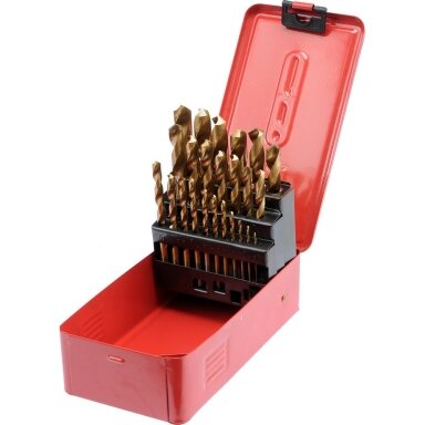 Grąžtų metalui rinkinys 25vnt. HSS, 1-13mm. Grąžtų metalui rinkinys 25vnt. HSS, 1-13mm.
