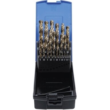 Grąžtų metalui rinkinys HSS-G M35 Cobalt Steel, 1-13mm. 26vnt. Grąžtų metalui rinkinys HSS-G M35 Cobalt Steel, 1-13mm. 26vnt.