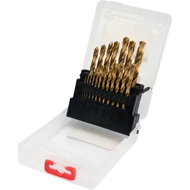 Grąžtų metalui rinkinys HSS-Titan 19vnt. 1-10mm. Grąžtų metalui rinkinys HSS-Titan 19vnt. 1-10mm.