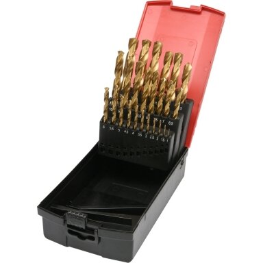 Grąžtų metalui rinkinys HSS-Titan 25vnt. 1-13mm. Grąžtų metalui rinkinys HSS-Titan 25vnt. 1-13mm.