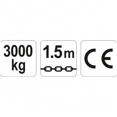 Grandininė gervė su svertu 1,5m. 3T 2 Grandininė gervė su svertu 1,5m. 3T 2