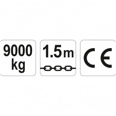 Grandininė gervė su svertu 1.5m. 9T 2 Grandininė gervė su svertu 1.5m. 9T 2