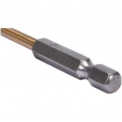 Grąžtas metalui su Hex 6.3 mm (1/4") galu HSS-TiN, 1,5 mm 1