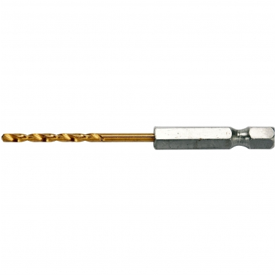 Grąžtas metalui su Hex 6.3 mm (1/4") galu HSS-TiN | 2.5 mm