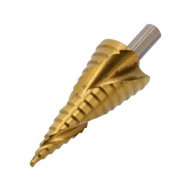 Grąžtas pakopinis spiralinis HSS 4341 Ø 4 - 32mm. 2 Grąžtas pakopinis spiralinis HSS 4341 Ø 4 - 32mm. 2