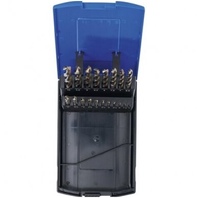 Grąžtų rinkinys HSS-G M35 kobalto plienas, 1-10mm. - 19vnt. 1