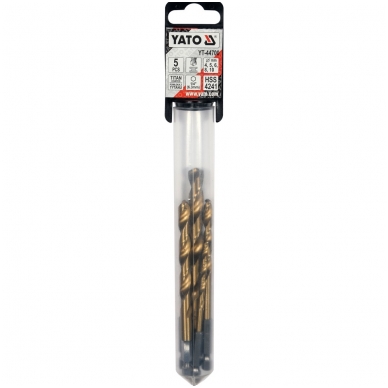 Grąžtų rinkinys metalui titan 4-10mm. 5vnt. (1/4") antgalis 1