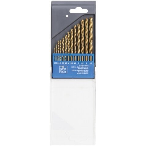 Grąžtai metalui HSS 1,5-6,5mm. 13vnt. Grąžtai metalui HSS 1,5-6,5mm. 13vnt.