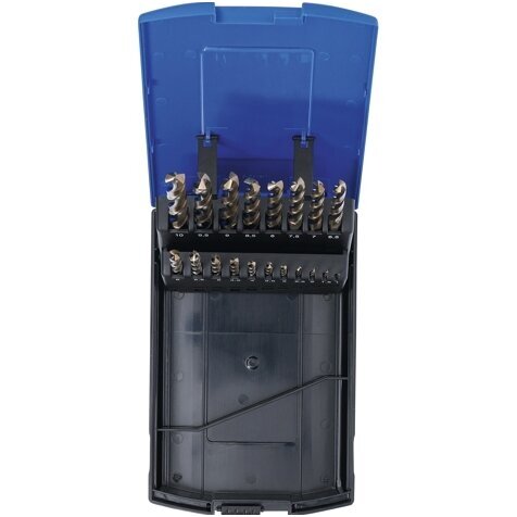 Grąžtų rinkinys HSS-G M35 kobalto plienas, 1-10mm. - 19vnt. 1 Grąžtų rinkinys HSS-G M35 kobalto plienas, 1-10mm. - 19vnt. 1