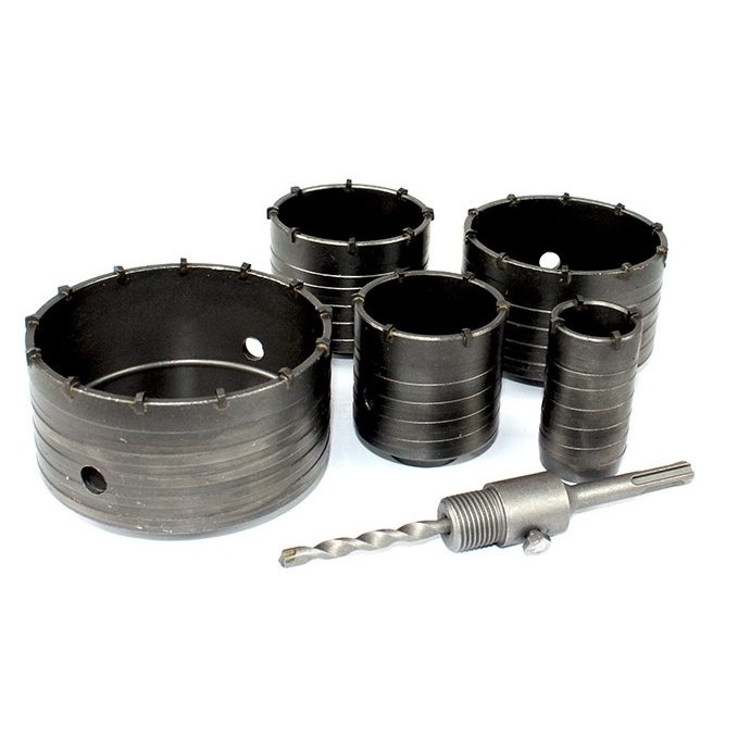 Gręžimo karūnų rinkinys SDS Plus 40-120 mm, 6vnt. 1 Gręžimo karūnų rinkinys SDS Plus 40-120 mm, 6vnt. 1