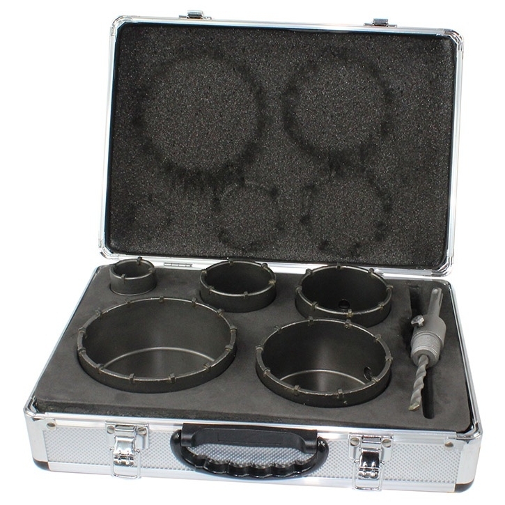 Gręžimo karūnų rinkinys SDS Plus 40-120 mm, 6vnt. 2 Gręžimo karūnų rinkinys SDS Plus 40-120 mm, 6vnt. 2