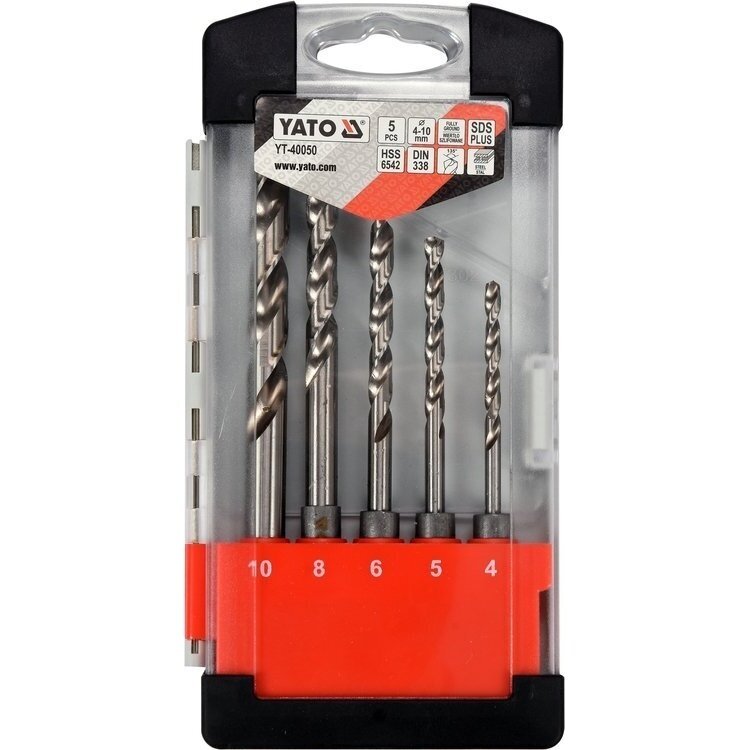 Grąžtai metalui HSS 6542 SDS PLUS 4 - 10mm. 5vnt. Grąžtai metalui HSS 6542 SDS PLUS 4 - 10mm. 5vnt.