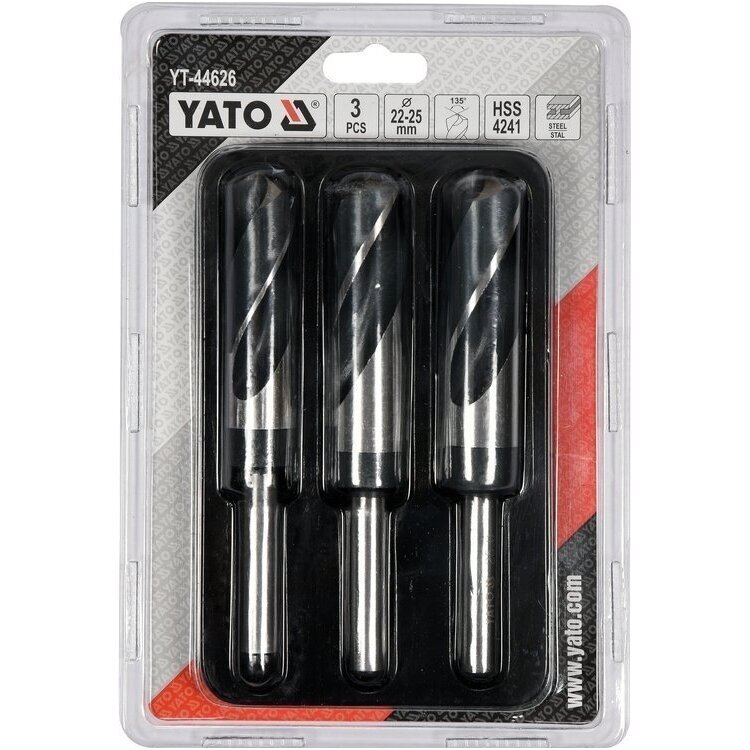 Grąžtų metalui rinkinys 22-24-25mm. 3vnt. 3 Grąžtų metalui rinkinys 22-24-25mm. 3vnt. 3