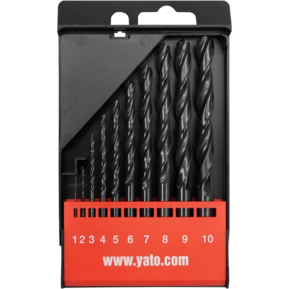 Grąžtų metalui rinkinys HSS DIN 338 10vnt. 1-10mm.