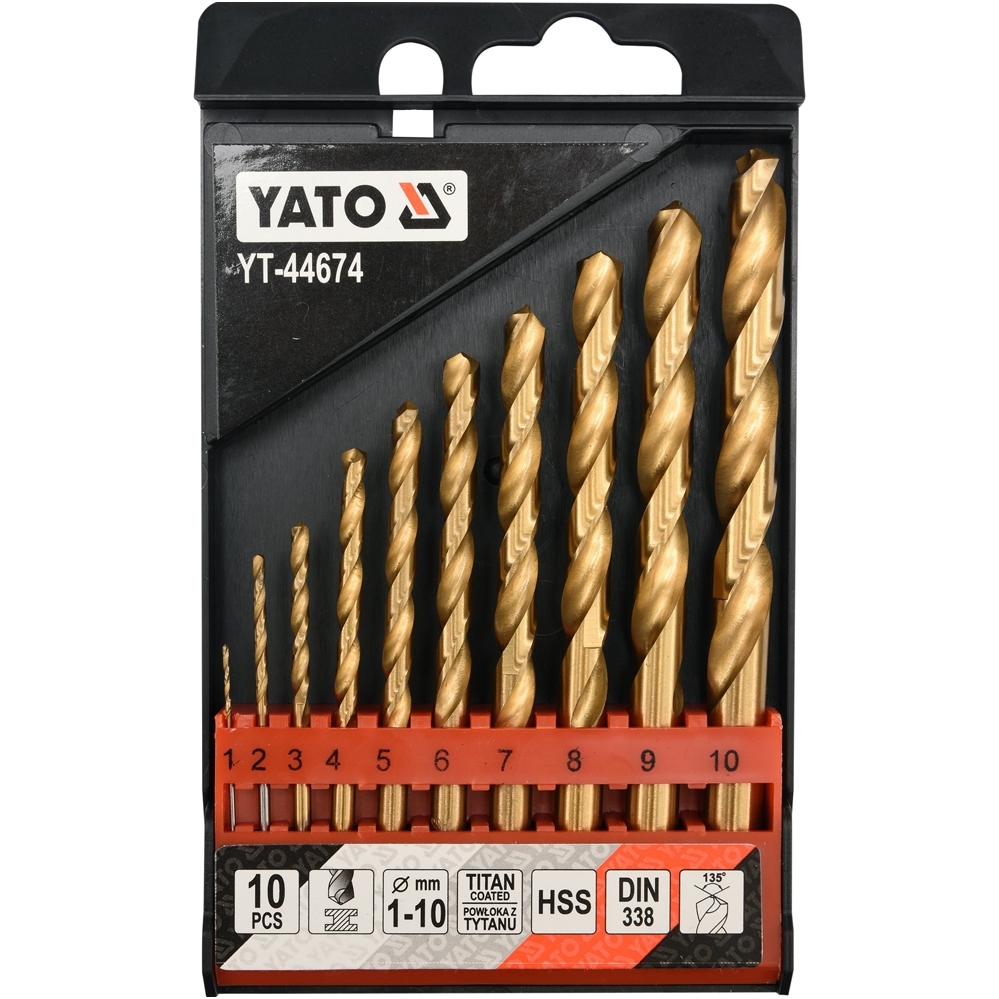 Grąžtų metalui rinkinys HSS-Titan 10vnt. 1-10mm. Grąžtų metalui rinkinys HSS-Titan 10vnt. 1-10mm.