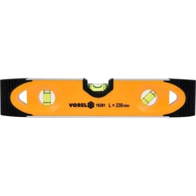 Gulsčiukas torpedo 3 akutės, magnetinis, gumuotas 230mm. Gulsčiukas torpedo 3 akutės, magnetinis, gumuotas 230mm.