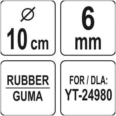 Guminis stūmoklis kanalizacijos valymui - 10 cm 3 Guminis stūmoklis kanalizacijos valymui - 10 cm 3
