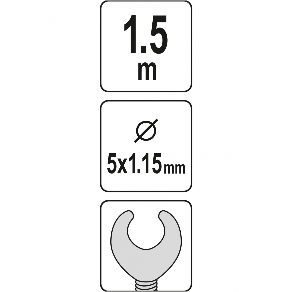 Gyvatukas kanalizacijai - Ø 5mm. - 1.5m. 3