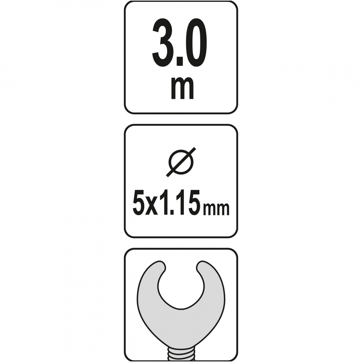 Gyvatukas kanalizacijai - Ø 5 mm - 3 m 3
