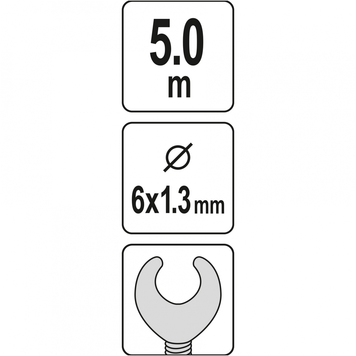 Gyvatukas kanalizacijai - Ø 6 mm - 5 m 3