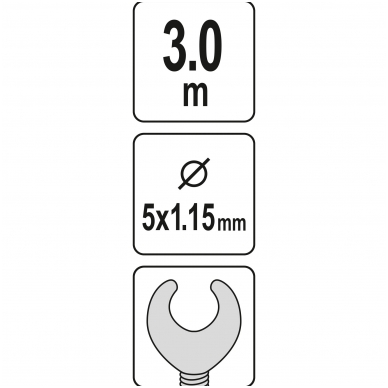 Gyvatukas kanalizacijai - Ø 5 mm - 3 m 3
