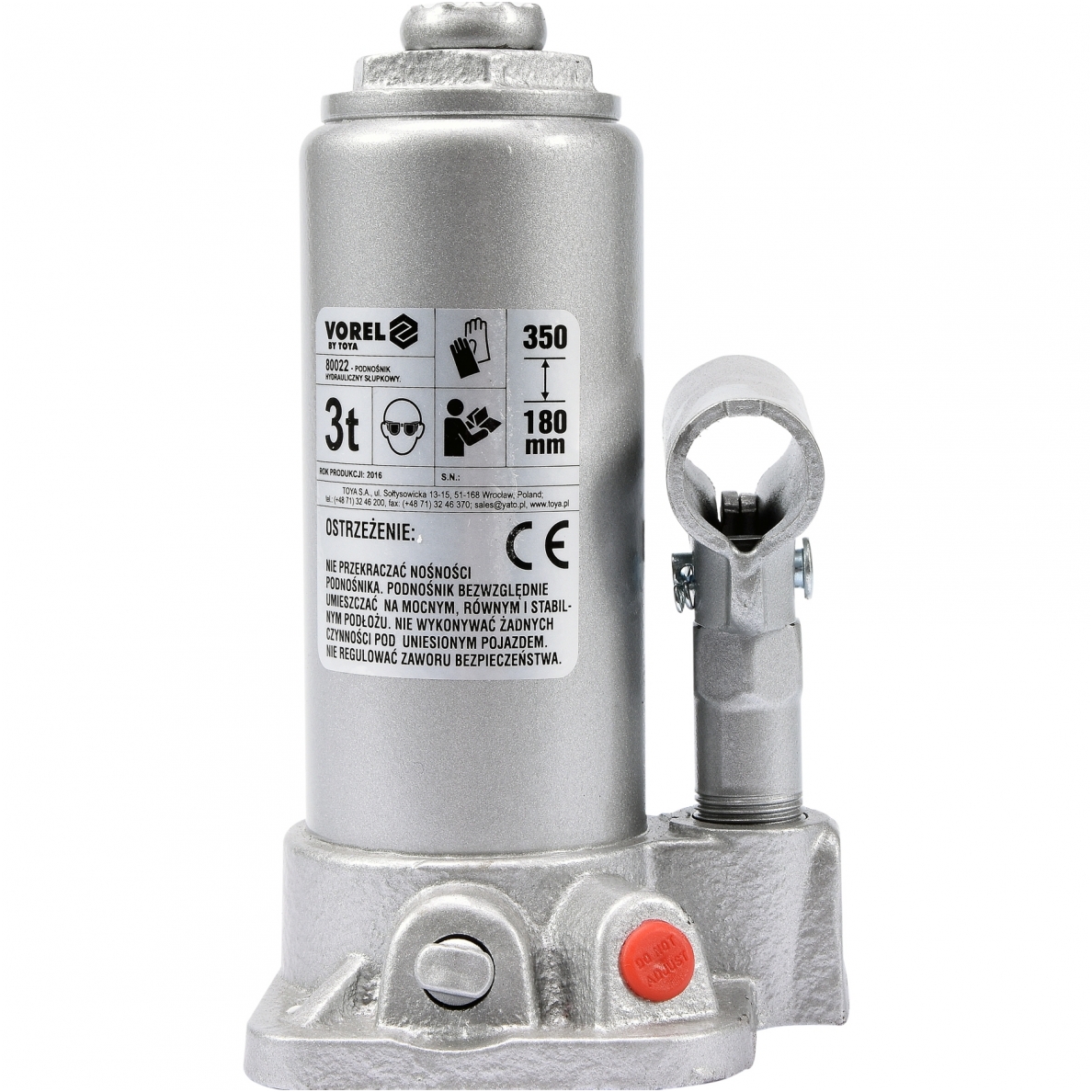 Hidraulinis domkratas 3 t, 180-350mm. TÜV-GS-CE Hidraulinis domkratas 3 t, 180-350mm. TÜV-GS-CE