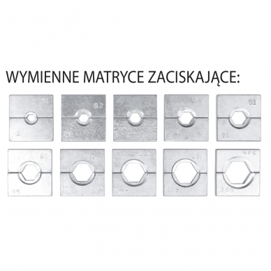 Hidraulinis 20 t kraštų užspaudimo įrankis 16-300mm² 1 Hidraulinis 20 t kraštų užspaudimo įrankis 16-300mm² 1