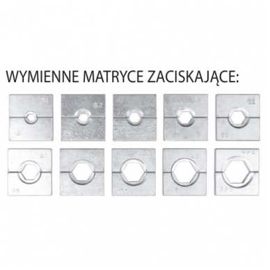 Hidraulinis 8 t kraštų užspaudimo įrankis 10-120mm ² 2